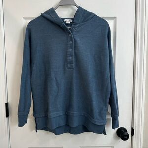 Better Together Blue Hooded Pullover henley size XS